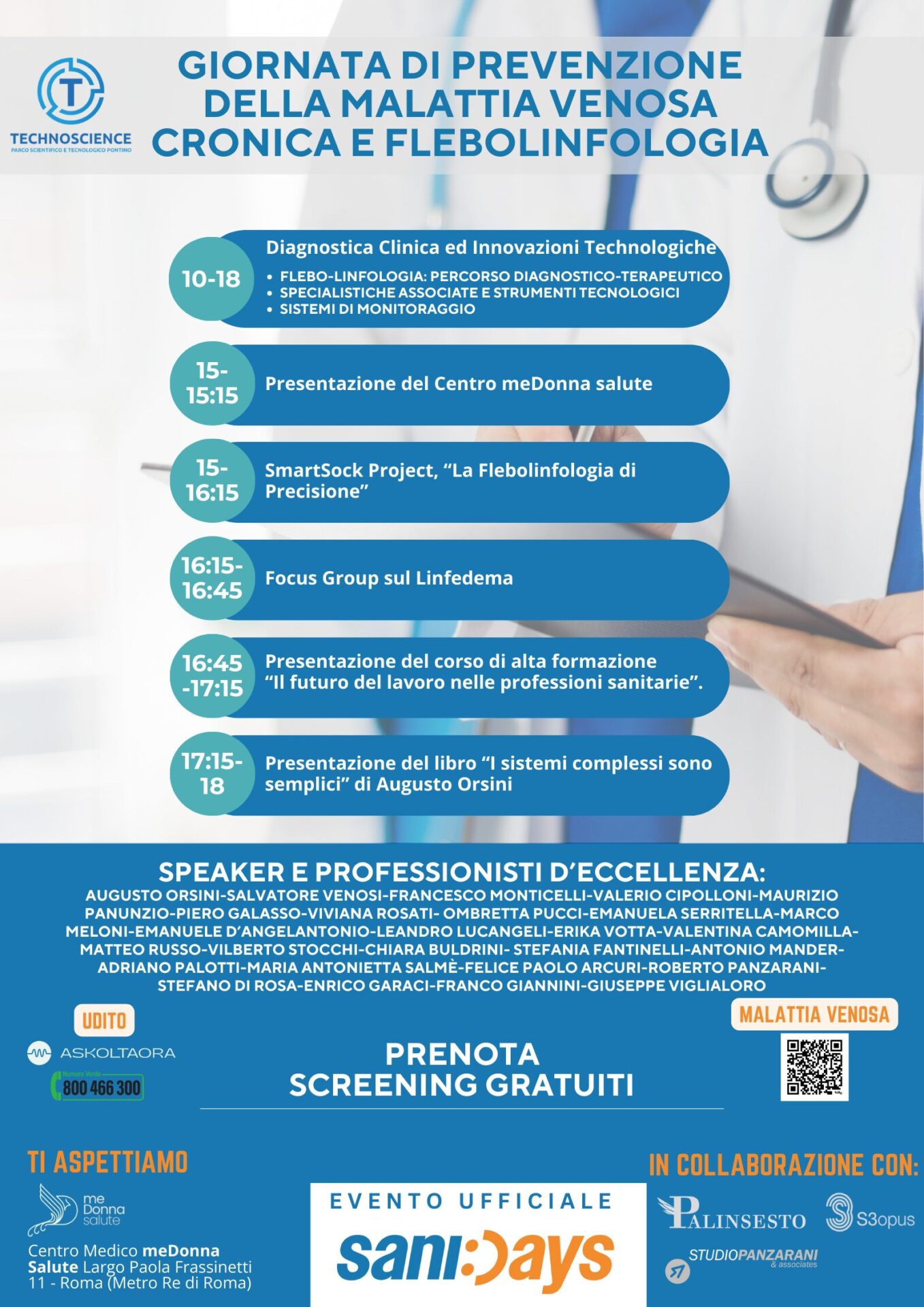 Locandina evento Giornata di Prevenzione Malattia Venosa Cronica