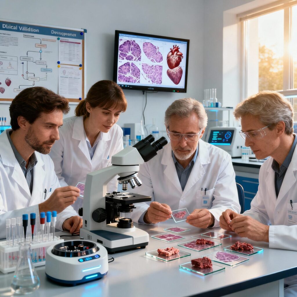 Precision Cardiology & Fabry – Translational Methodology European team reviewing cardiac samples for tissue validation and development pipeline work